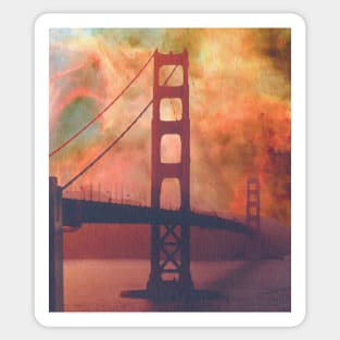 San Francisco but spacier - the golden gate Sticker